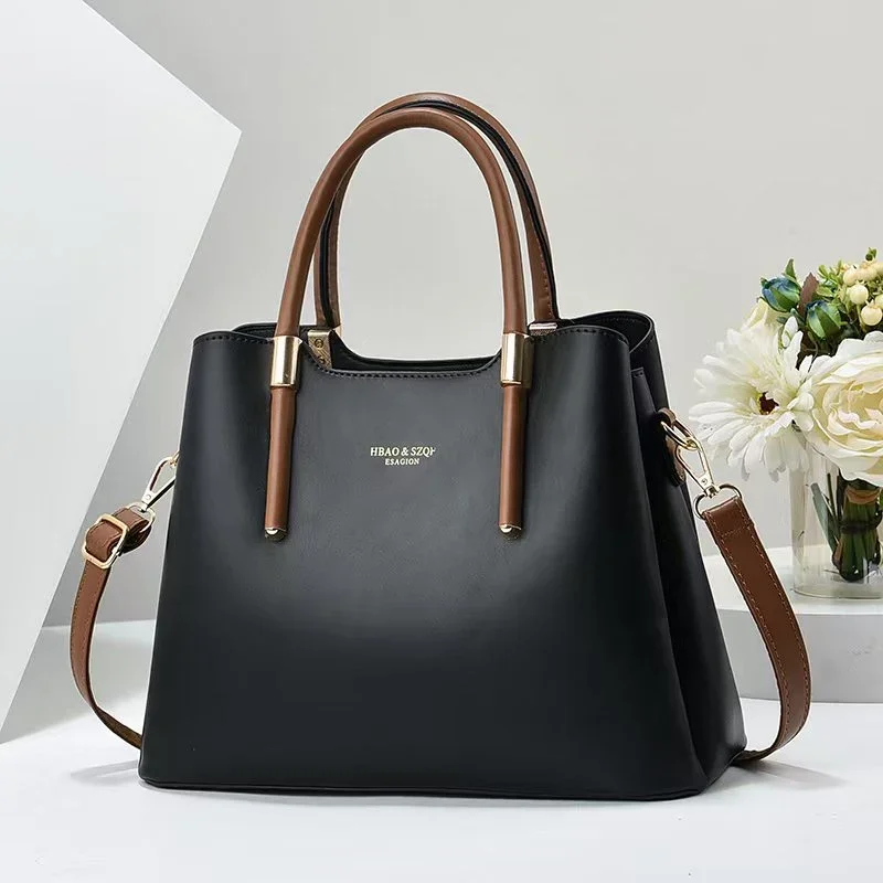 Women's Elegant Crossbody Bag Large Capacity Leather Handbag