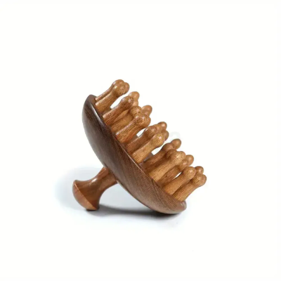 Dark Sandalwood Round Scalp Massager