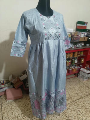 Amader nijesho production e toiri pure cotton with screen and mirror work readymade nayra cut one pics