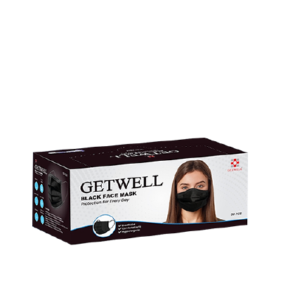 Get Well Non-Woven Black Face Mask 50 Pcs BD Price
