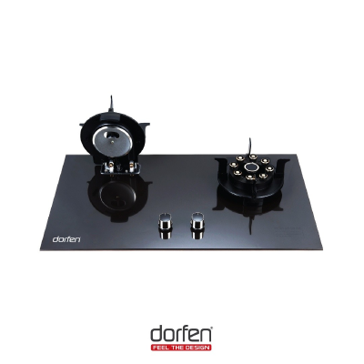 DORFEN Built-in-HOB Glass Top 2 Gas Burner/Gas Stove, DF-GB2C (Best Price)