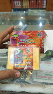 Red saffroon goat milk soap