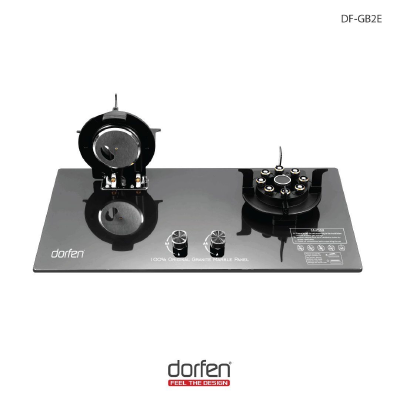 DORFEN Built-in Gas HOB with Folding 2 Burner Marble Panel, DF-GB2E (Best Price)
