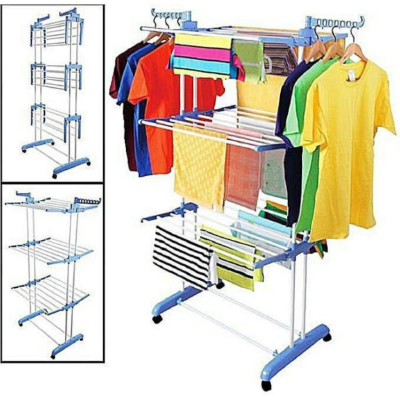 Universal 3 Layers Cloth Hanger - cloth rack