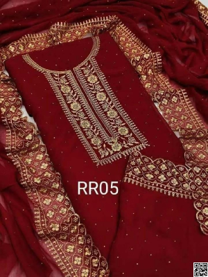 Jorjet with embroidery work 4 pics