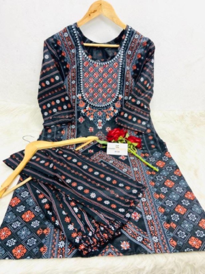pure cotton with embroidery work readymade 2 pics size free Price 480 Same days booking