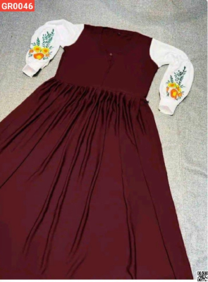ready alex jorjet with digital print readymade gown/borkha