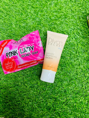 Pink lady soap and divas secret brightining cream