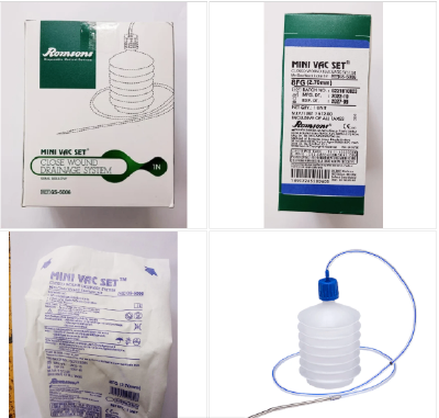 Romsons Mini Vac Set - Premium Close Wound Drainage System