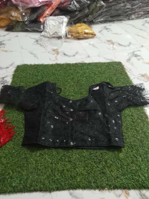 Amader nijesho production e toiri orginal chiken with sequence work blouse  Size 32/34/36/38 price 180 S