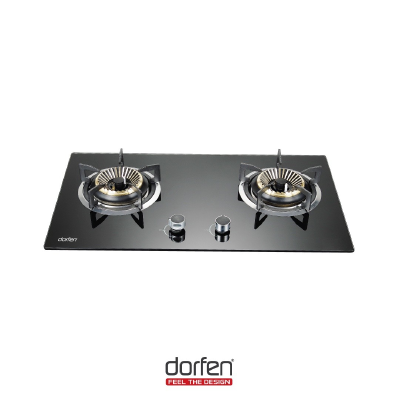 DORFEN Built-in-HOB Glass Top 2 Gas Burner, DF-GB2B (Best Price)