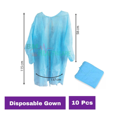 Apron Non-Woven Gown 10 Pcs Set Price in BD — Disposable Medical Gown