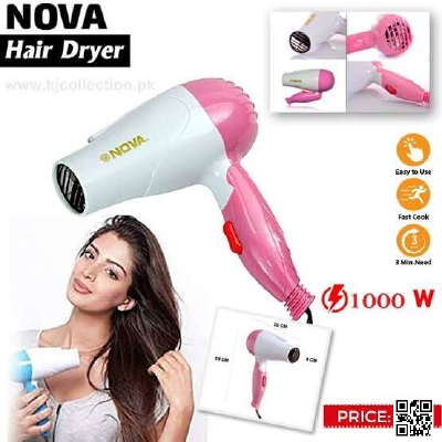 Nova 1290 Professional Foldable Hair Dryer 1000W