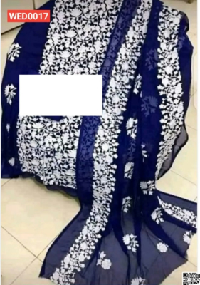 Jorjet with embroidery work 4 pics unstitched
