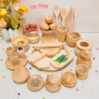 ৩৪ পিস কাঠের খেলা সেট