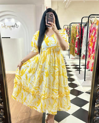Cotton with screen print readymade one pics kurti