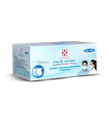 Get Well Non-Woven Black Face Mask 50 Pcs BD Price