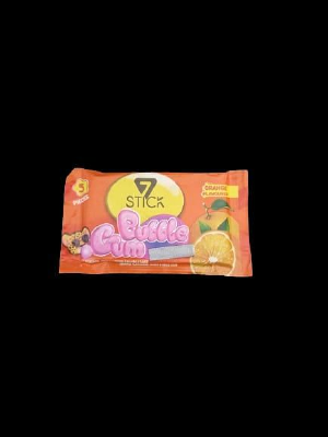 Stick Bubble Gum Orange Flavoured- 5 pc