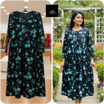 Lilen with screen print readymade one pics body 44/46 Long 50/52/54 price 260 same days booking