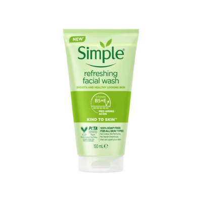 Simple Kind to Skin Refreshing Facial Wash with Vitamin B5+E 150ml