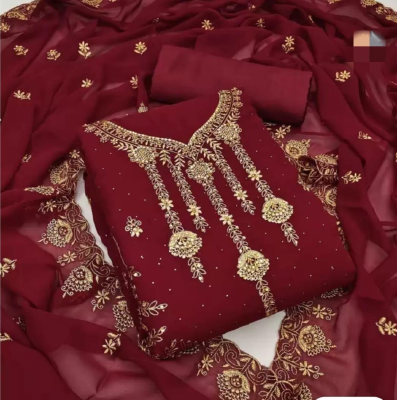 Georgeette Designer secuence Embroidery  Salwar kameez Body:Soft Georgette Salwar & Inner:Soft Butter Onla:Georgette Price:350 tk