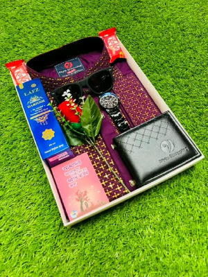Tensil cotton with embroidery and sequence work panjabi