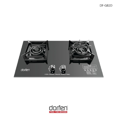 DORFEN Built-in Gas HOB with 2 Burner Marble Panel, DF-GB2D (Best Price)