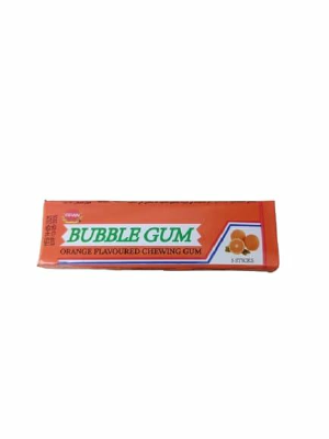 Bubble Gum Orange Flavored Chewing Gum-14gm