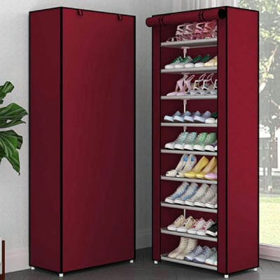 9-Layer 40-Pair Large Shoe Rack Shoe Storage Organizer Cabinet Tower -Multicolorer