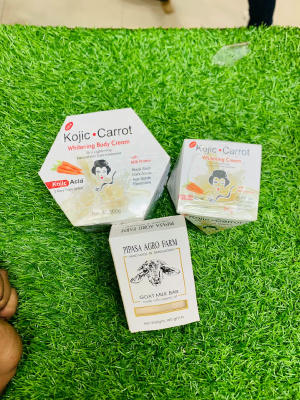 Kojic carrot whitening body cream
