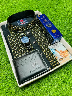 Tensil cotton with embroidery and sequence work panjabi