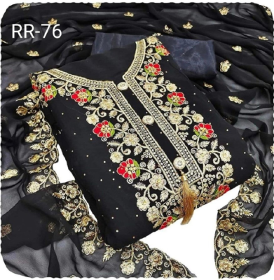 Georgeette Designer secuence Embroidery  Salwar kameez Body:Soft Georgette Salwar & Inner:Soft Butter Onla:Georgette Price:350 tk