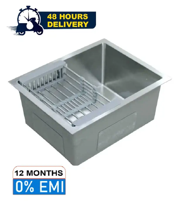 Rizco Scratch Free Stainless Steel Kitchen Sink RKS SS 20 Inch (Best Price)