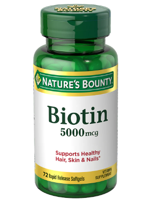 Nature's Bounty Biotin 5000mcg 72 Capsules