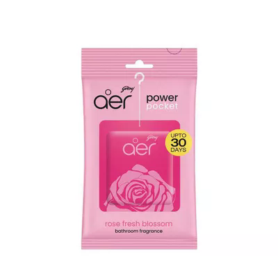 Godrej Aer Power Pocket Bathroom Fragrance Rose Fresh Blossom 10 gm