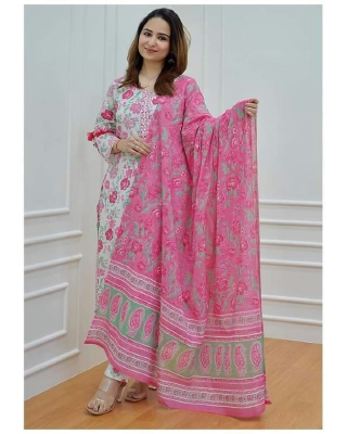 Most comfortable cotton suit with floral print