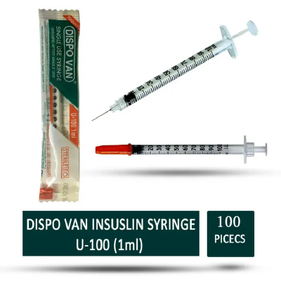 Insulin Syringe Dispovan 1ml U-100 Price in BD | 30G 100 Pcs