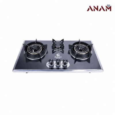 Gazi Smiss Triple Burner Steel Body Gas Stove EG-B712S (Best Price)