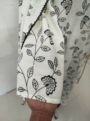 Amader nijesho production e toiri pure cotton with screen print  Orna cotton with lais work 